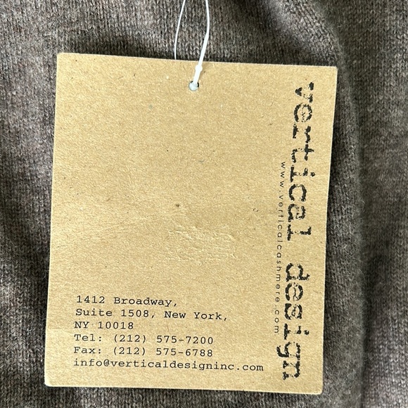 NWT Hayden x Vertical Design 100% 2-Ply Cashmere Sweater in Heather Rye - S - Picture 9 of 10